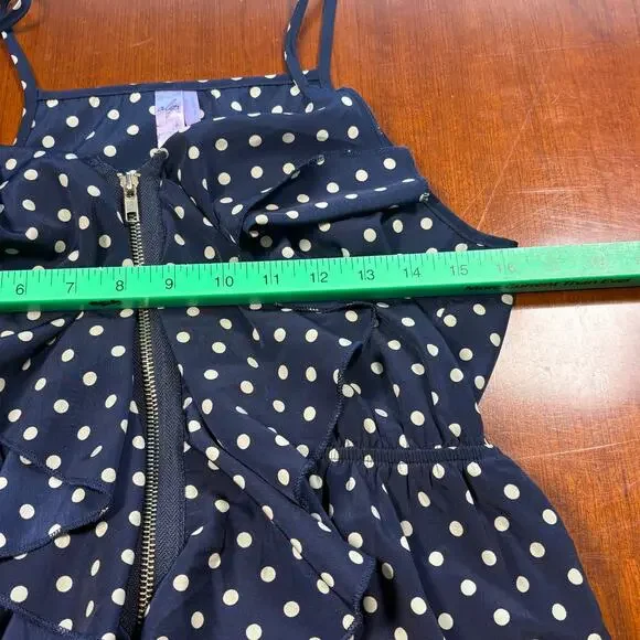 Alya Navy and White Polka Dress - Size Medium - Picture 3 of 6